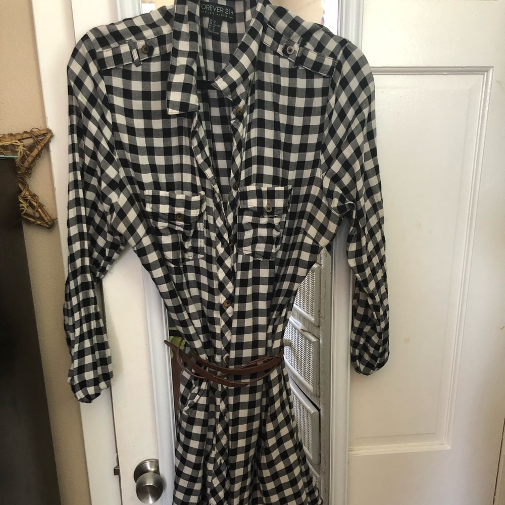 Gingam Black n white Forever 21 Dress